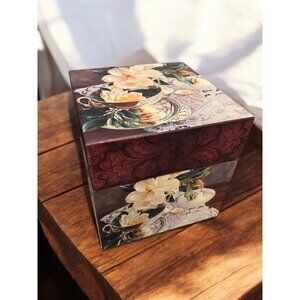 Nesting Boxes - Bob's Boxes Fine Art Set of 1 with lids "Forever Flowers"